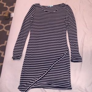 Long sleeve Black and White Stripe Dress